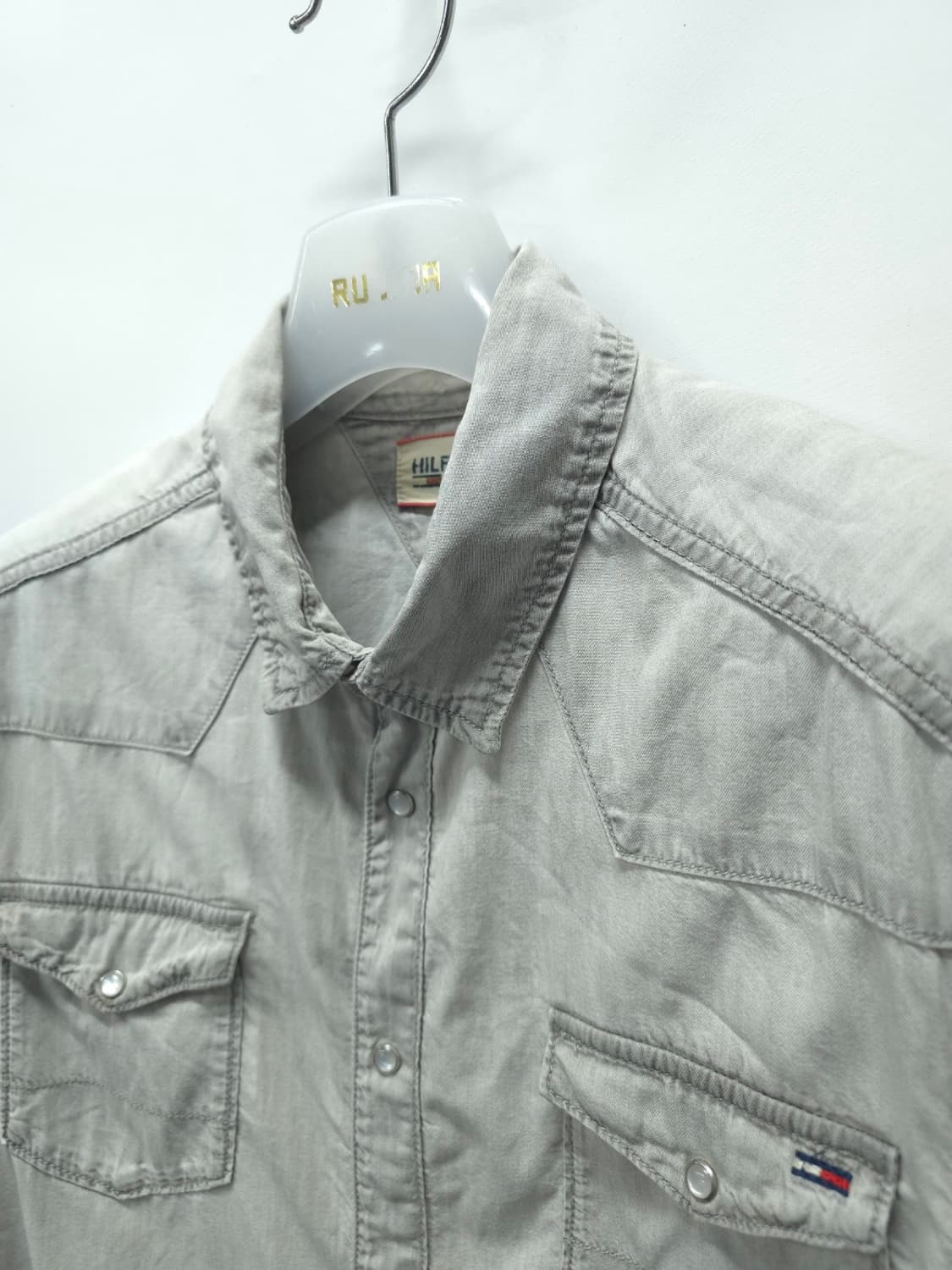 힐피거 데님 여성 라이트 그레이 웨스턴 셔츠 (55~66) 상품이미지4