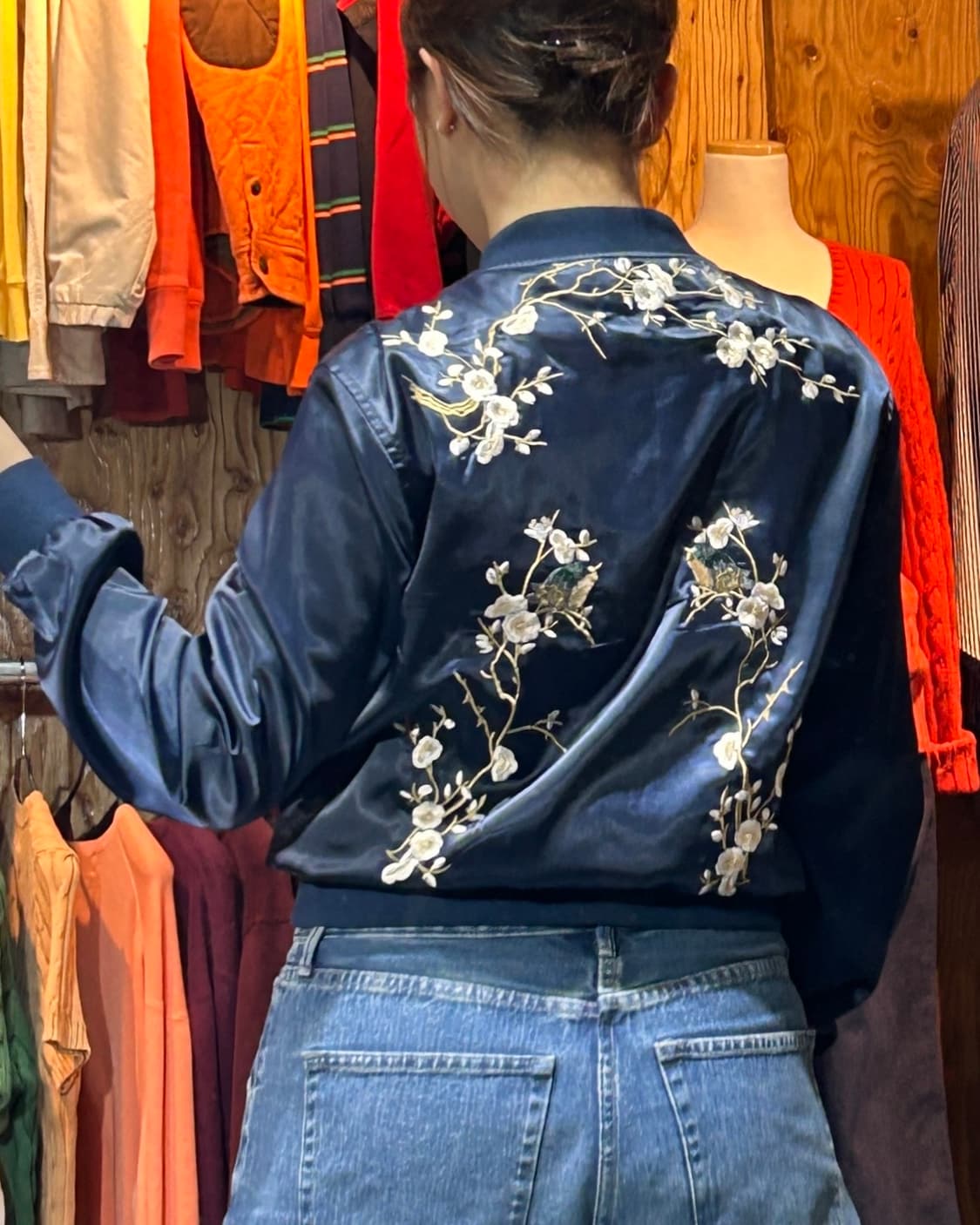 M 에스닉 플라워 자수 딥네이비 스카잔 상품이미지2