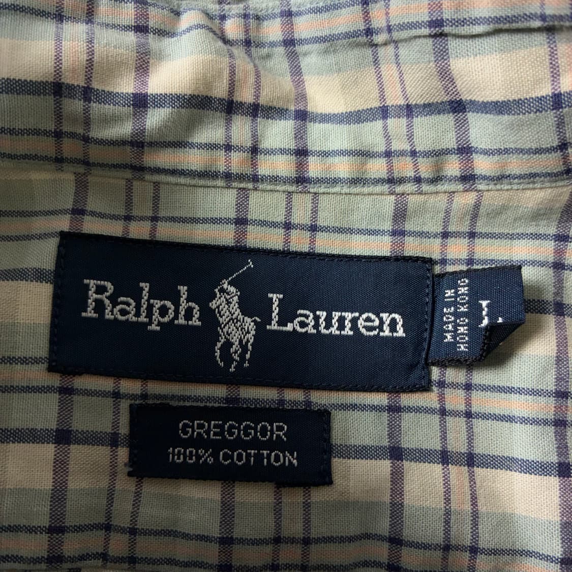 Polo  폴로 랄프로렌 자수 코튼 GREGGOR 체크 반팔셔츠  상품이미지4