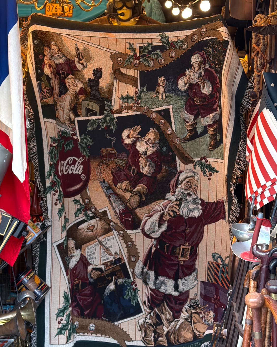 빈티지 소품 코카콜라 산타 블랭킷 상품이미지1