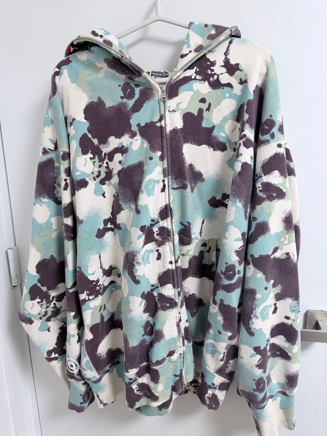 BAPE 베이프 맵 카모 샤크 릴렉스드 핏 풀 집 후드 멀티 상품이미지2