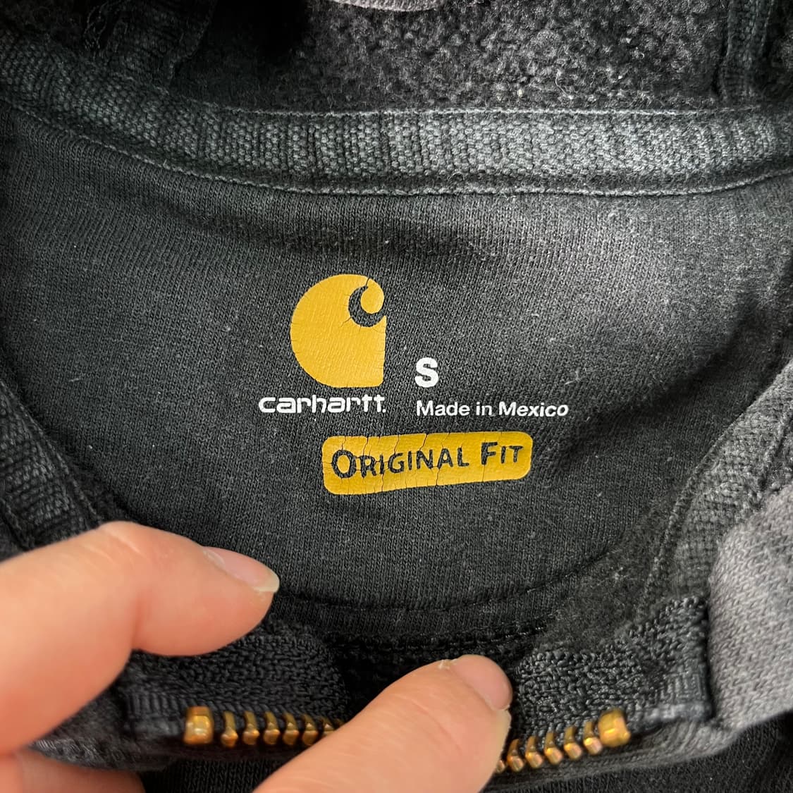 100 칼하트 블랙 후드집업 상품이미지2