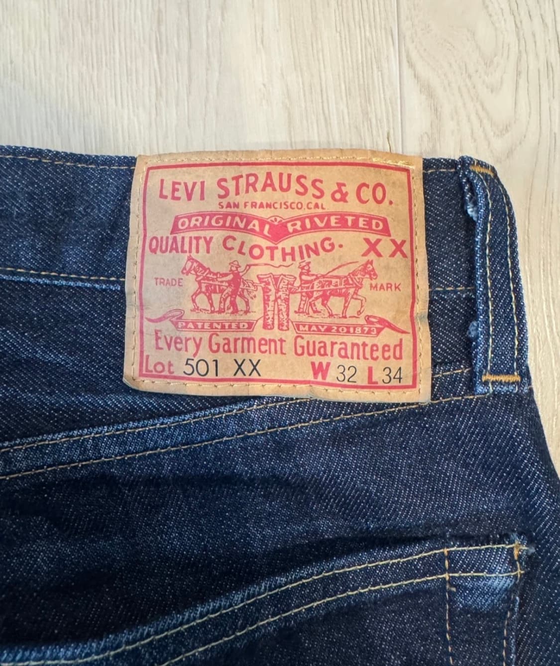 리바이스 LVC 1954 오가닉 리지드 W32 L34 상품이미지2