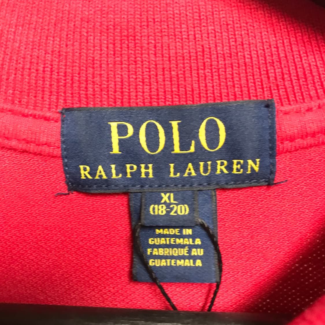 폴로 랄프로렌 PK 긴팔 카라티 레드 XL(W) 상품이미지5