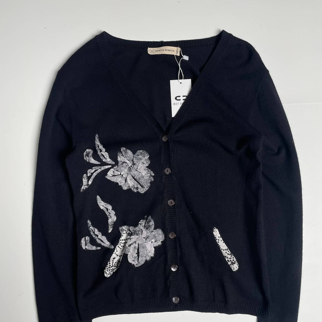 Lorella braglia 플라워 페인트 가디건 (italy) 상품이미지2