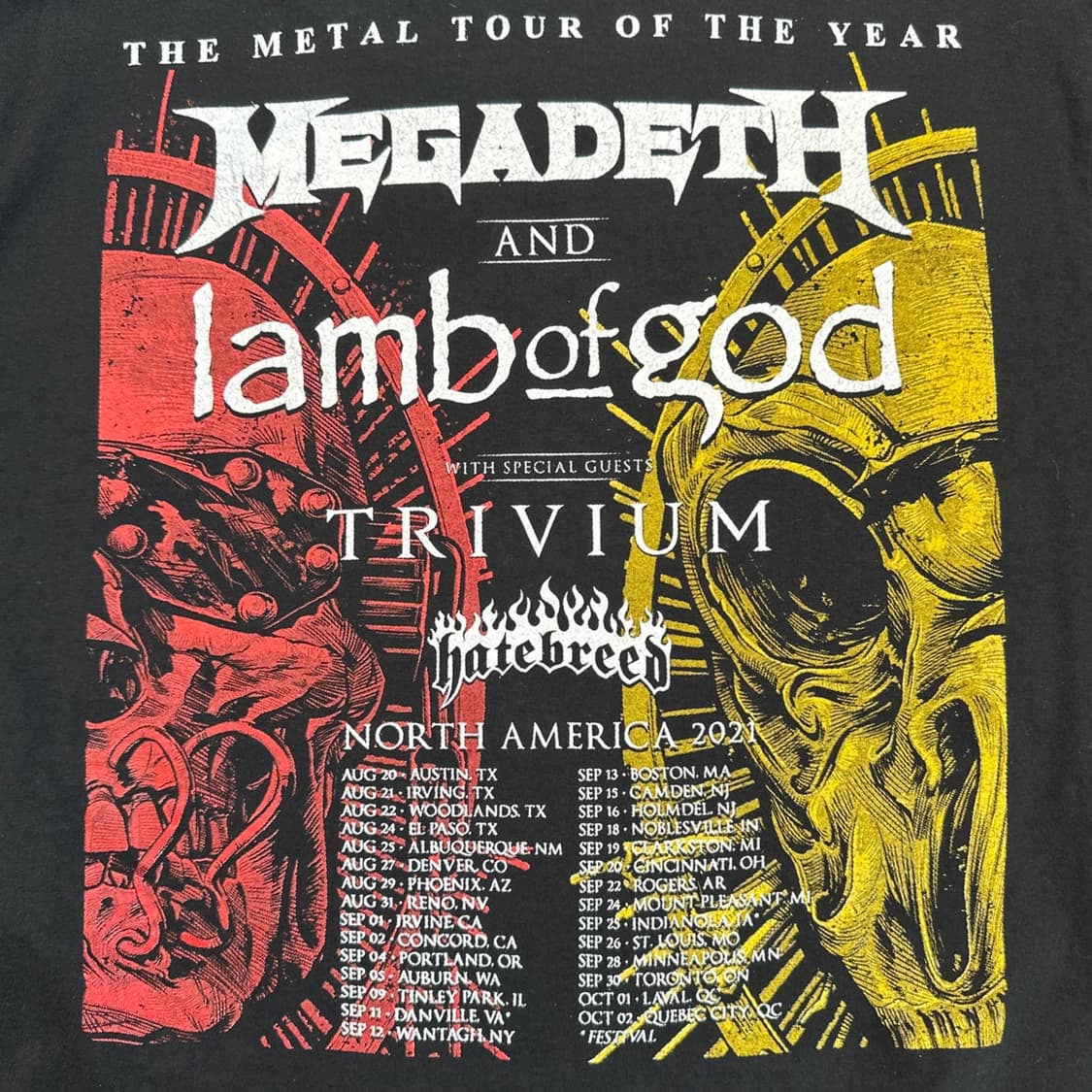 [L] 메가데스 x 램오브갓 2021 투어 반팔 티셔츠 (Megadeth 상품이미지4