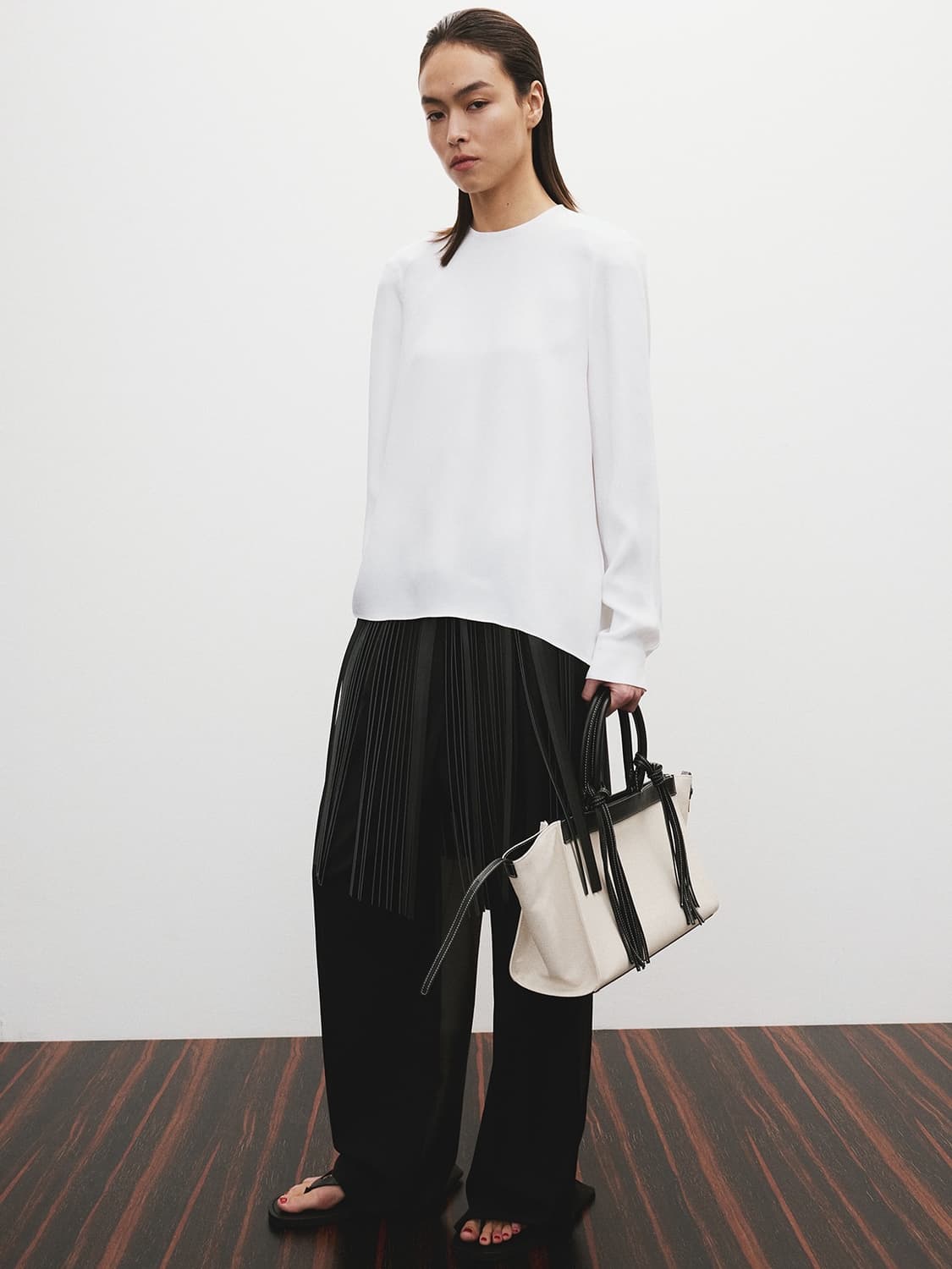 렉토 이비자 캔버스 라지 토드백 에크루 상품이미지4