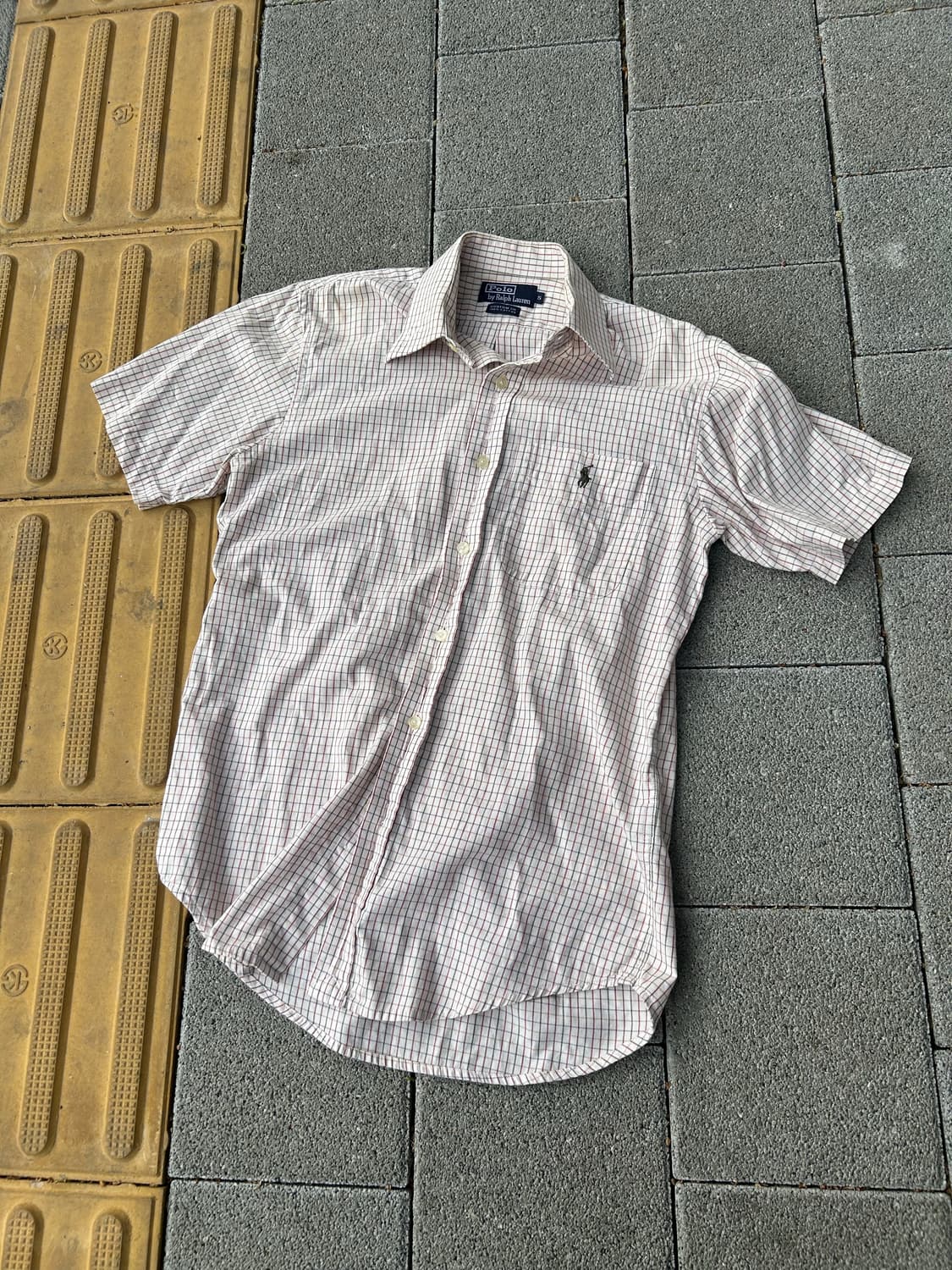 2000s 폴로 너드깔 체크 반팔 오버핏 셔츠 상품이미지1