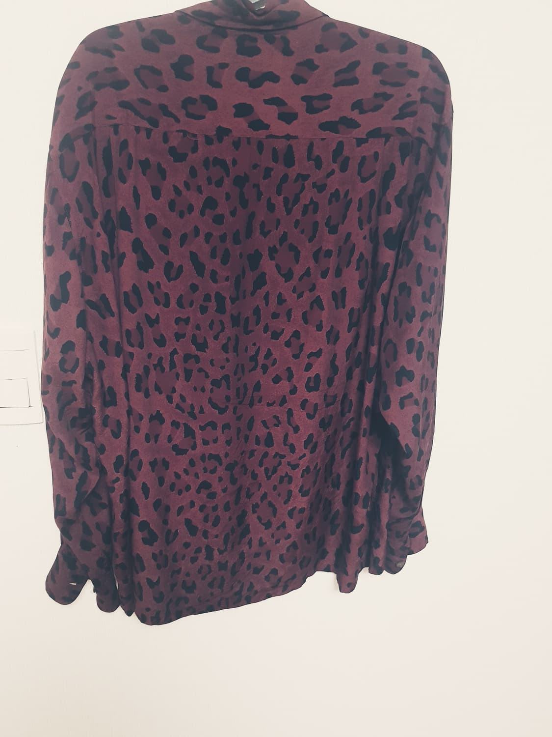 와코마리아 버건디 레오파드셔츠 상품이미지2