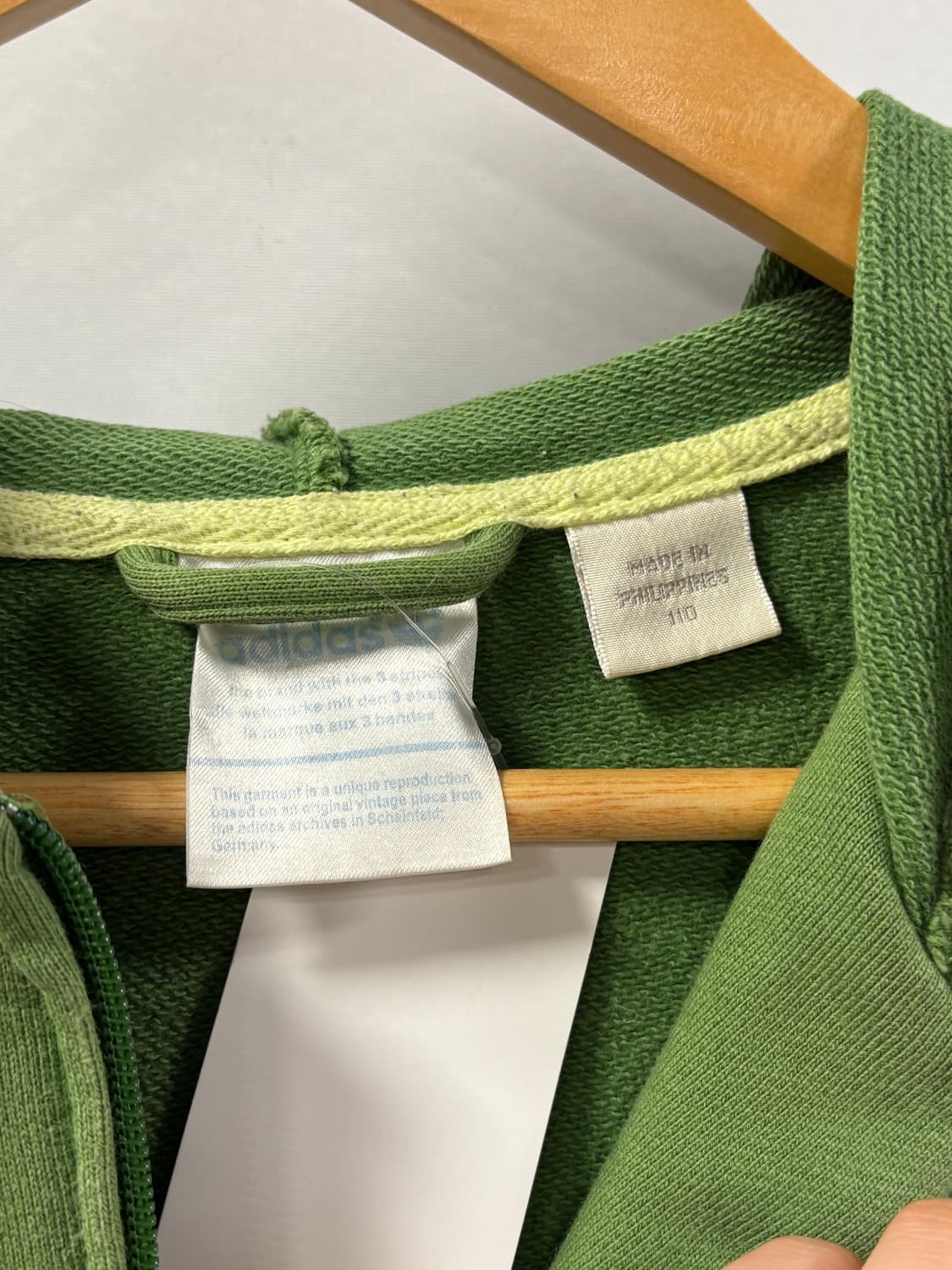 아디다스 90's 올드스쿨 말차 후드집업 상품이미지5