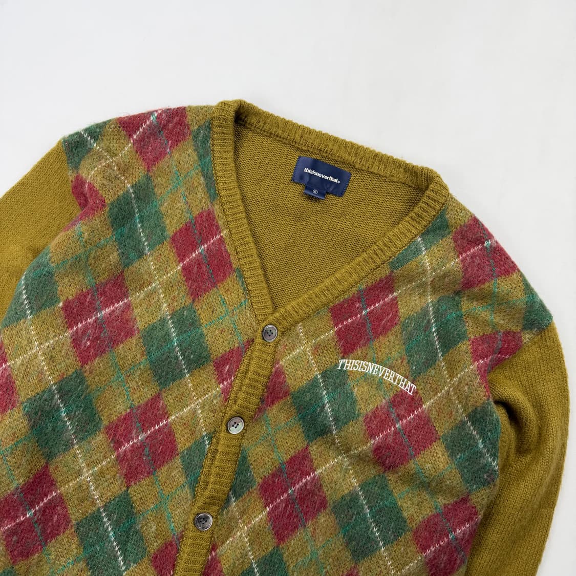 디스이즈네버댓 아가일패턴 니트 가디건 상품이미지2
