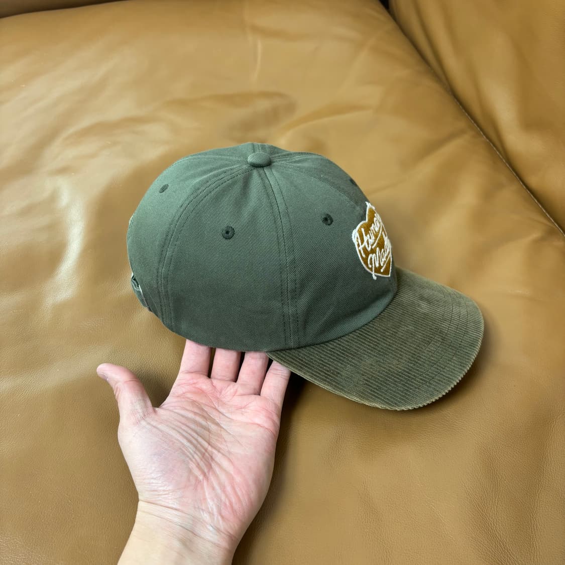 휴먼메이드 6패널 볼캡 모자 코듀로이 올리브 드랩 상품이미지3