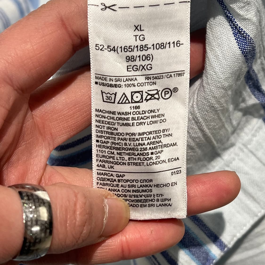 갭 스트라이프 린넨셔츠 s10633 상품이미지7