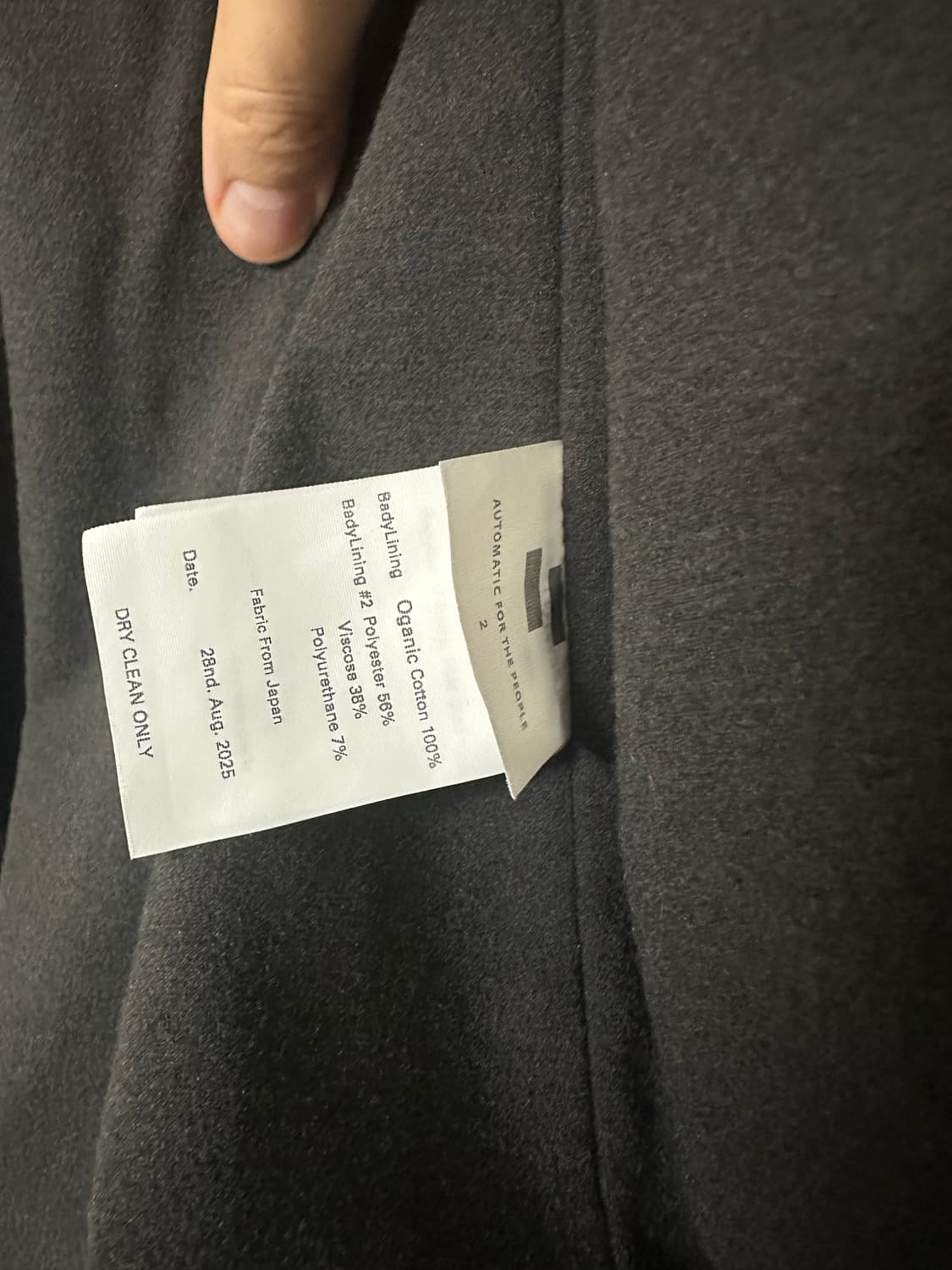 2사이즈) 오토매틱포더피플 a2 deck 자켓 차콜블랙 상품이미지5