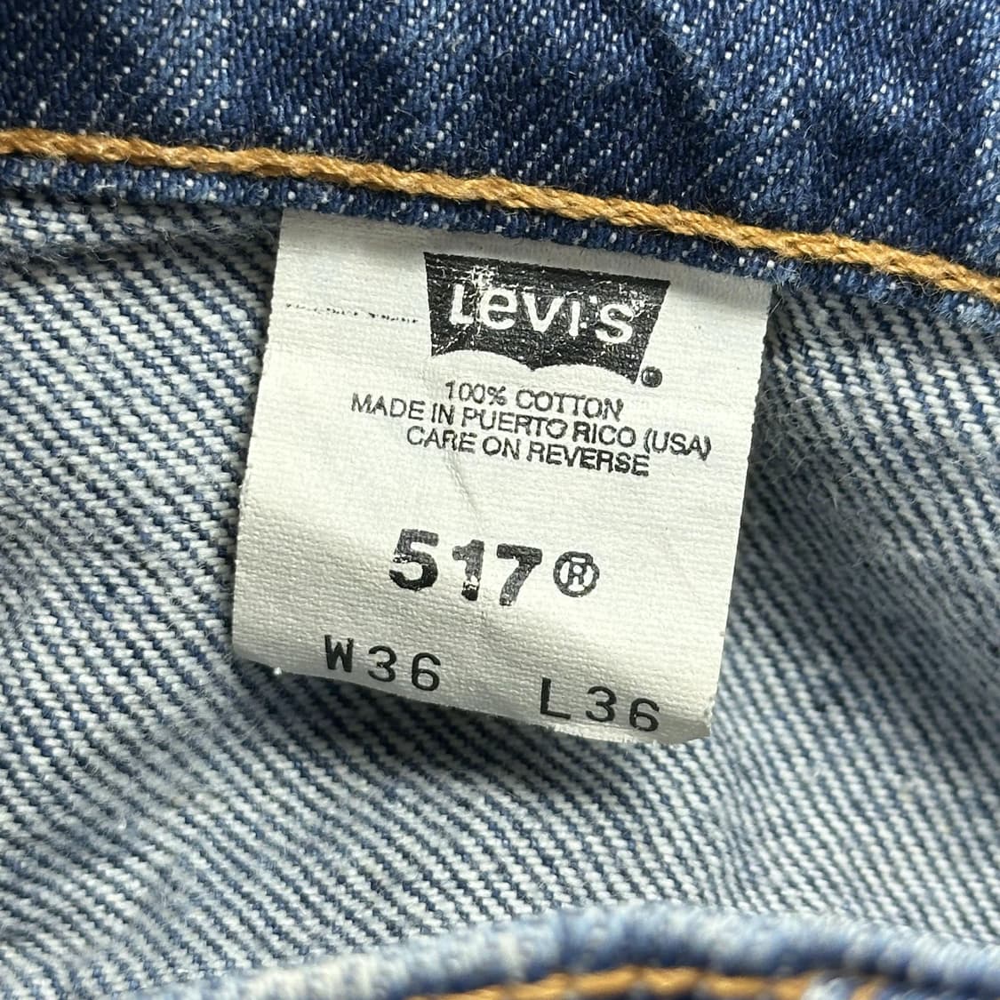 34 90s USA 리바이스 517 오렌지탭 부츠컷 데님팬츠 상품이미지7