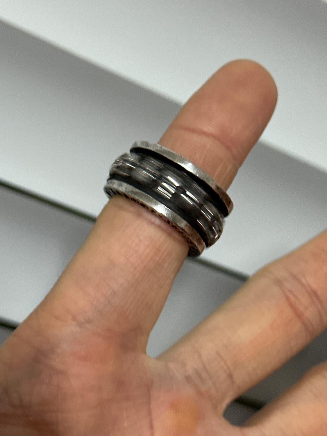 skull spinner silver ring 상품이미지7