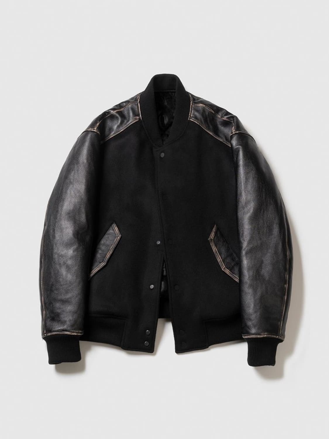 포커페이스 VINTAGE WASHED VARSITY JACKET 상품이미지1