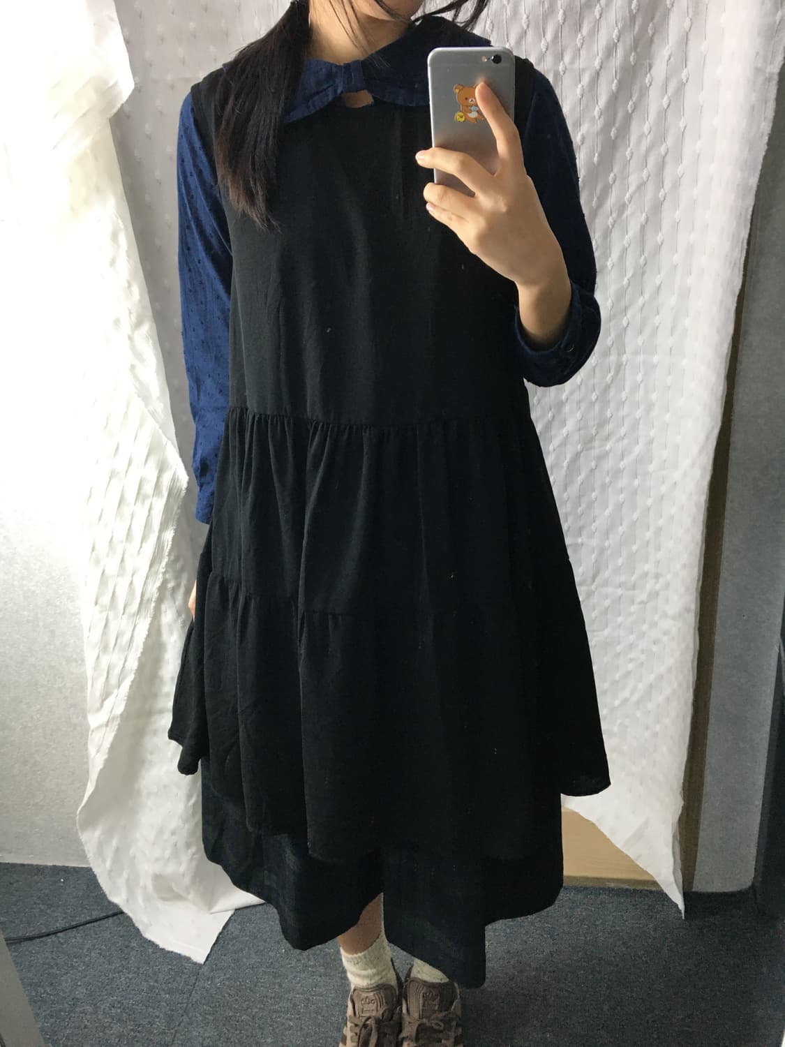 블랙 민소매 원피스 상품이미지2