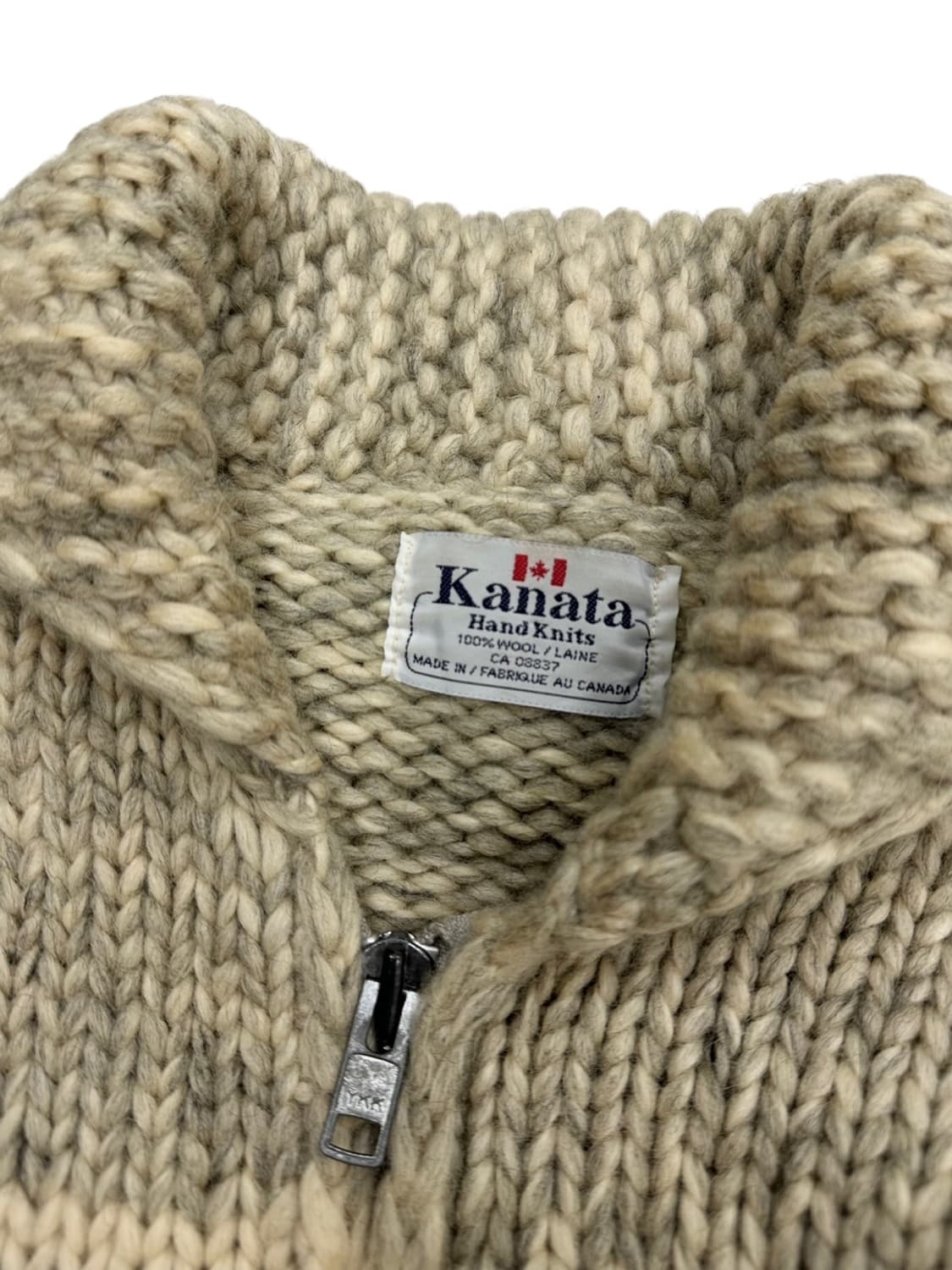 카나타 코위찬 니트집업 아이보리 (L) 상품이미지4