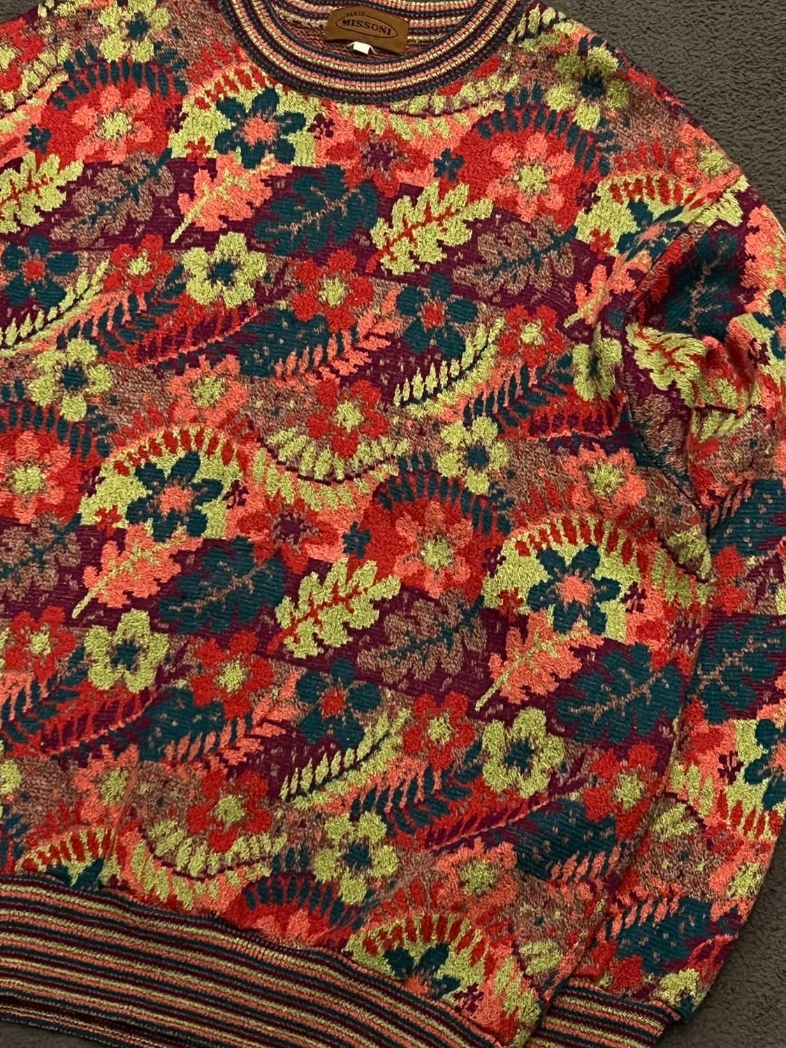 미쏘니 플라워패턴 빈티지 니트 처분  상품이미지2