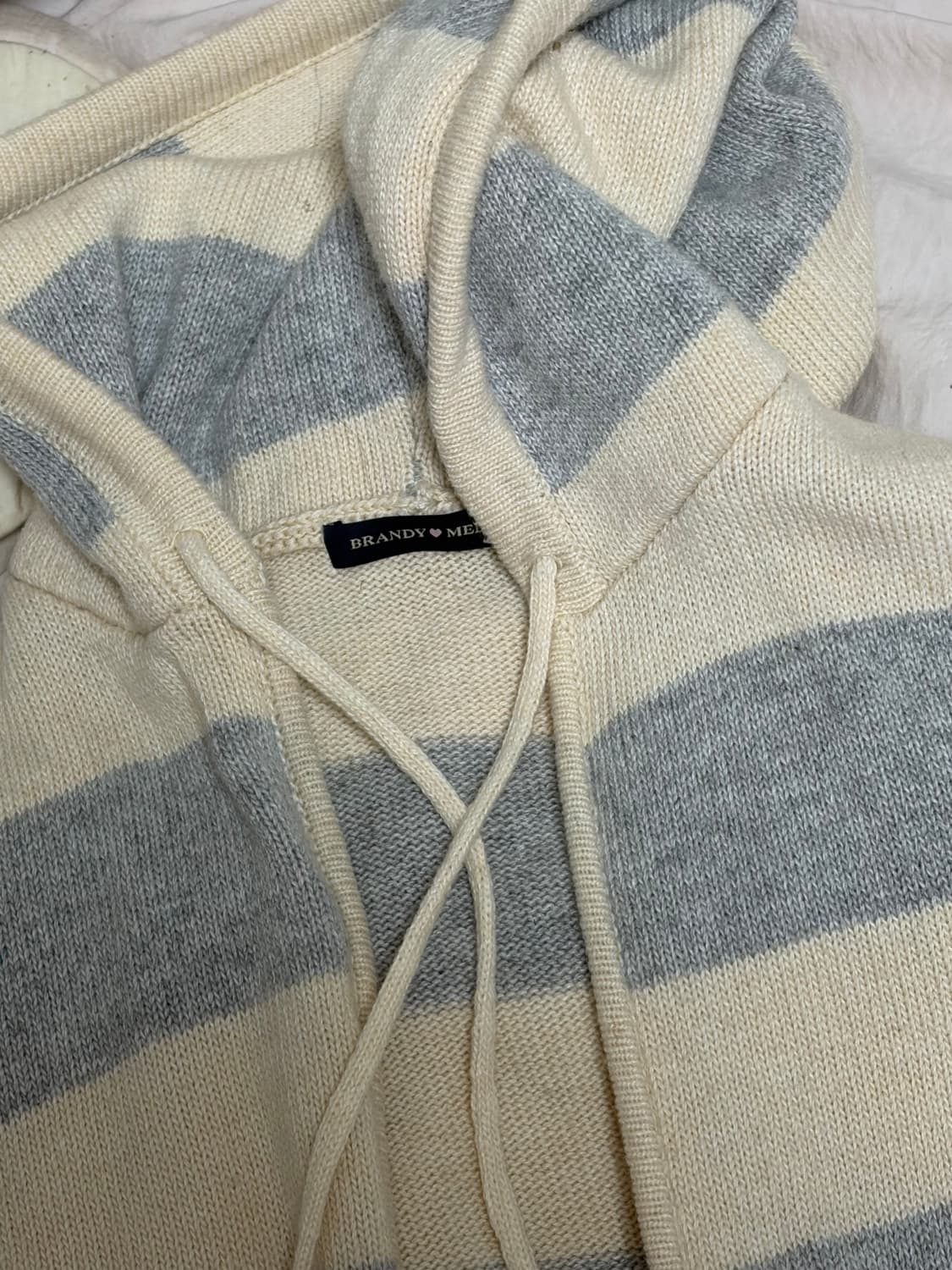 브랜디 멜빌 스트라이프 니트 후드집업 상품이미지2