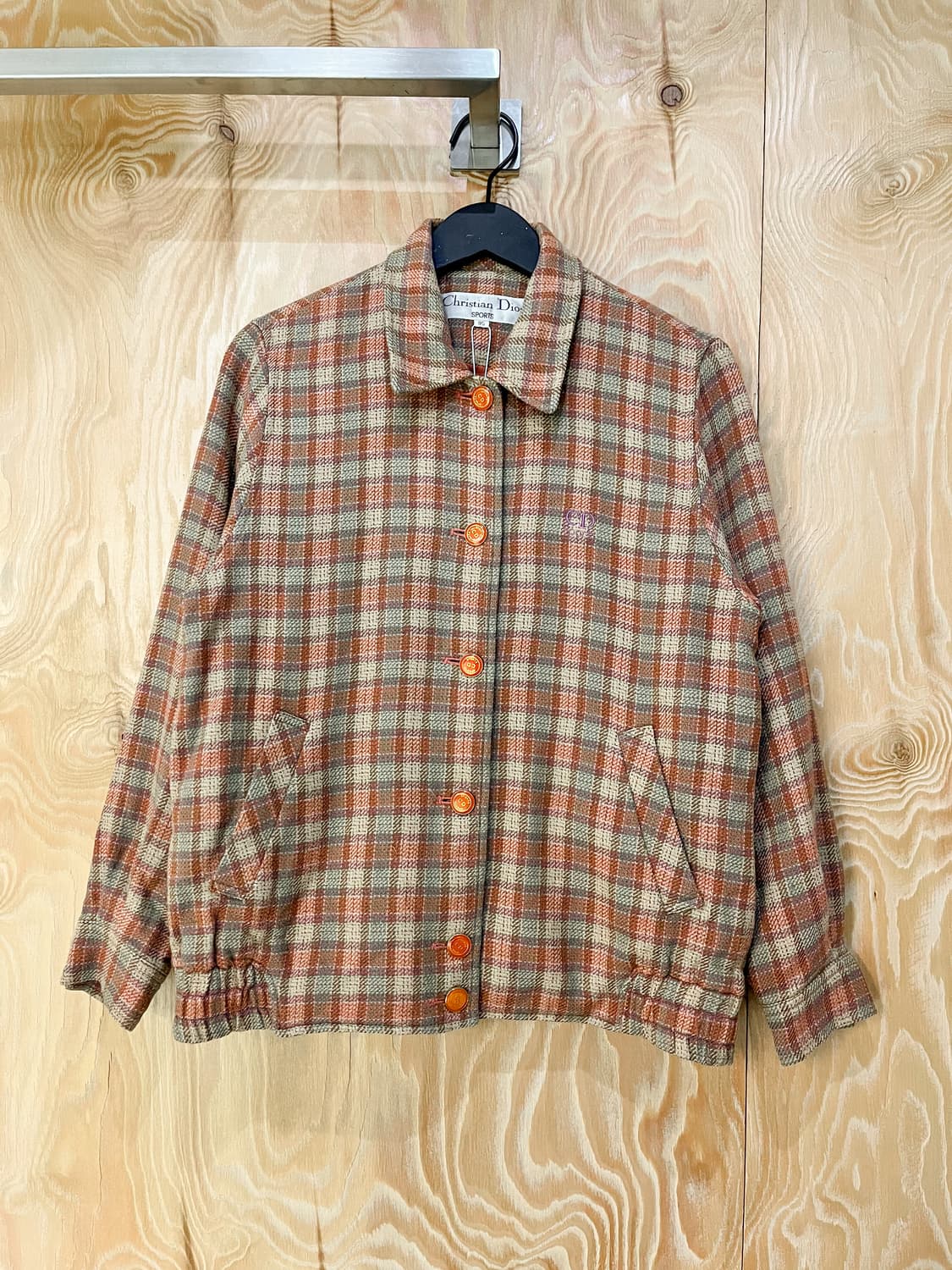 크리스챤디올 90s CD 체크 울 자켓 상품이미지1