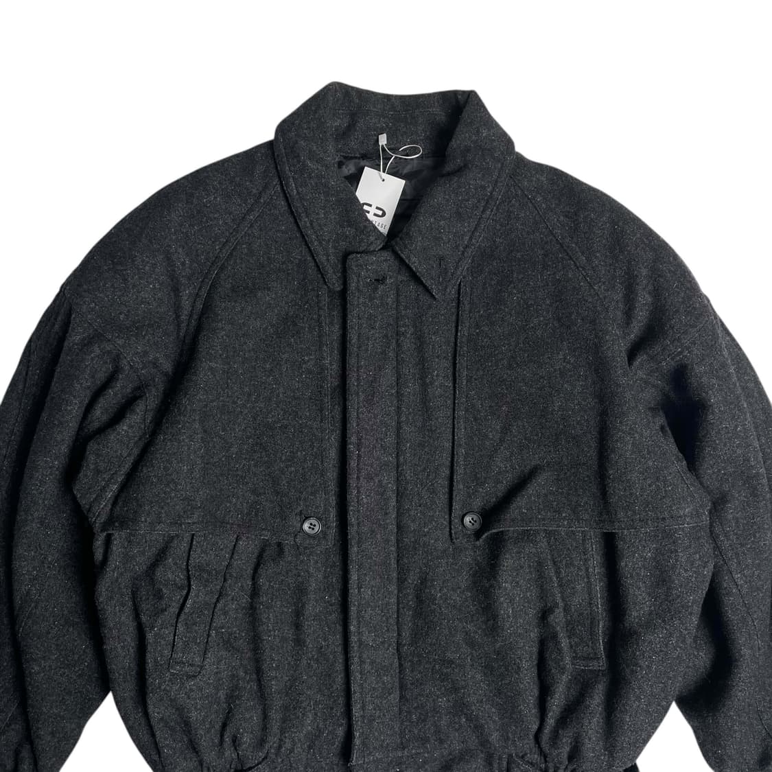 90's zacken 울 블렌드 봄버 상품이미지2