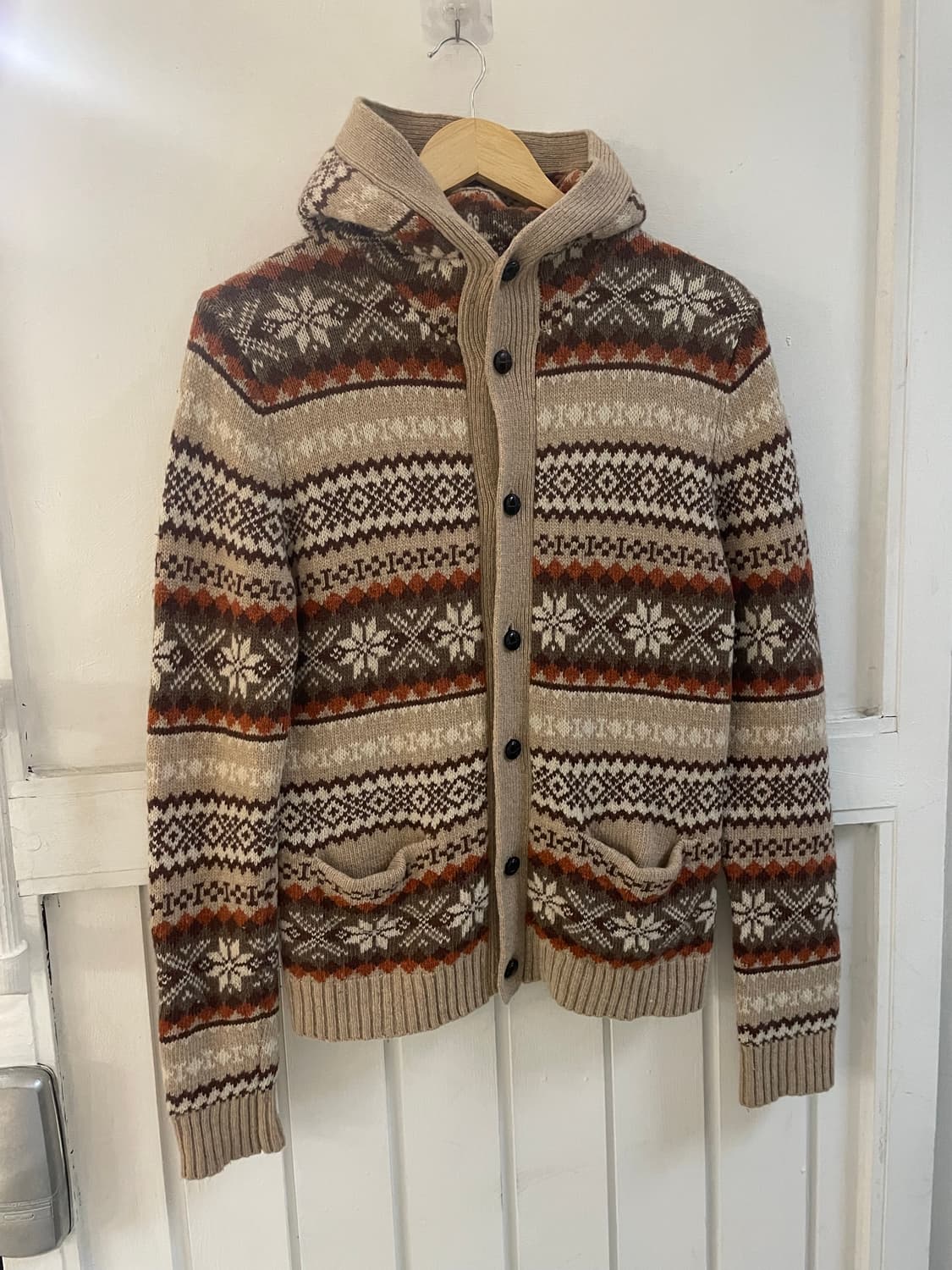 미쉘클랑 페어아일 후디 롱 가디건 상품이미지4