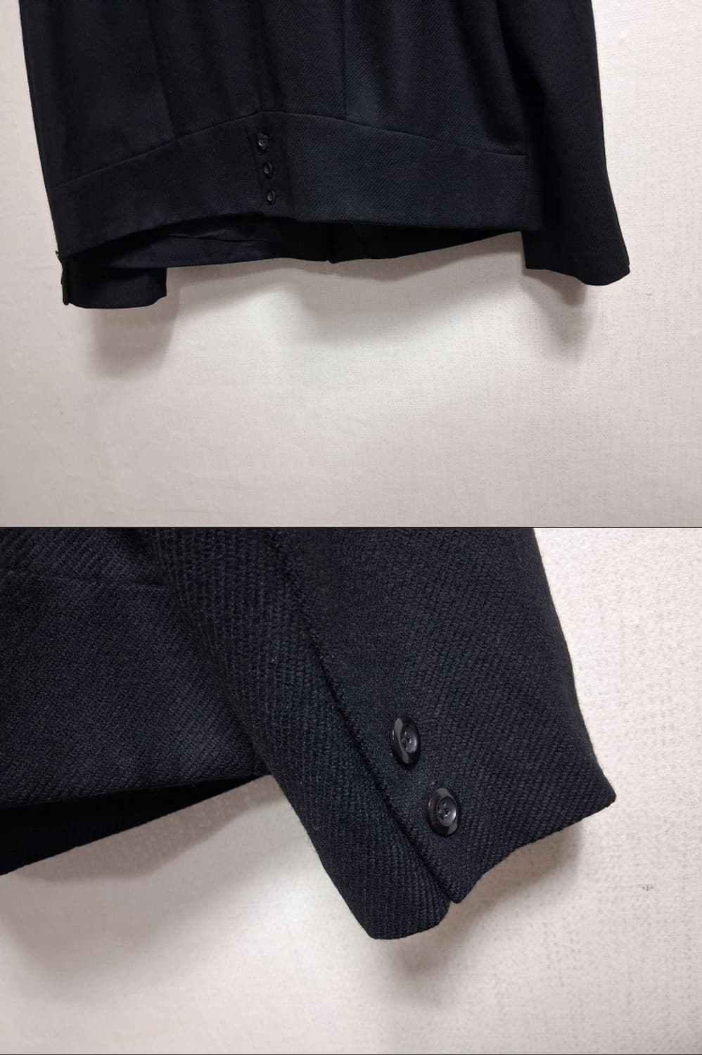 부티크 에코 가오리핏 숏자켓 77사이즈입니다. 검정색상에 순모 울 모직  상품이미지9