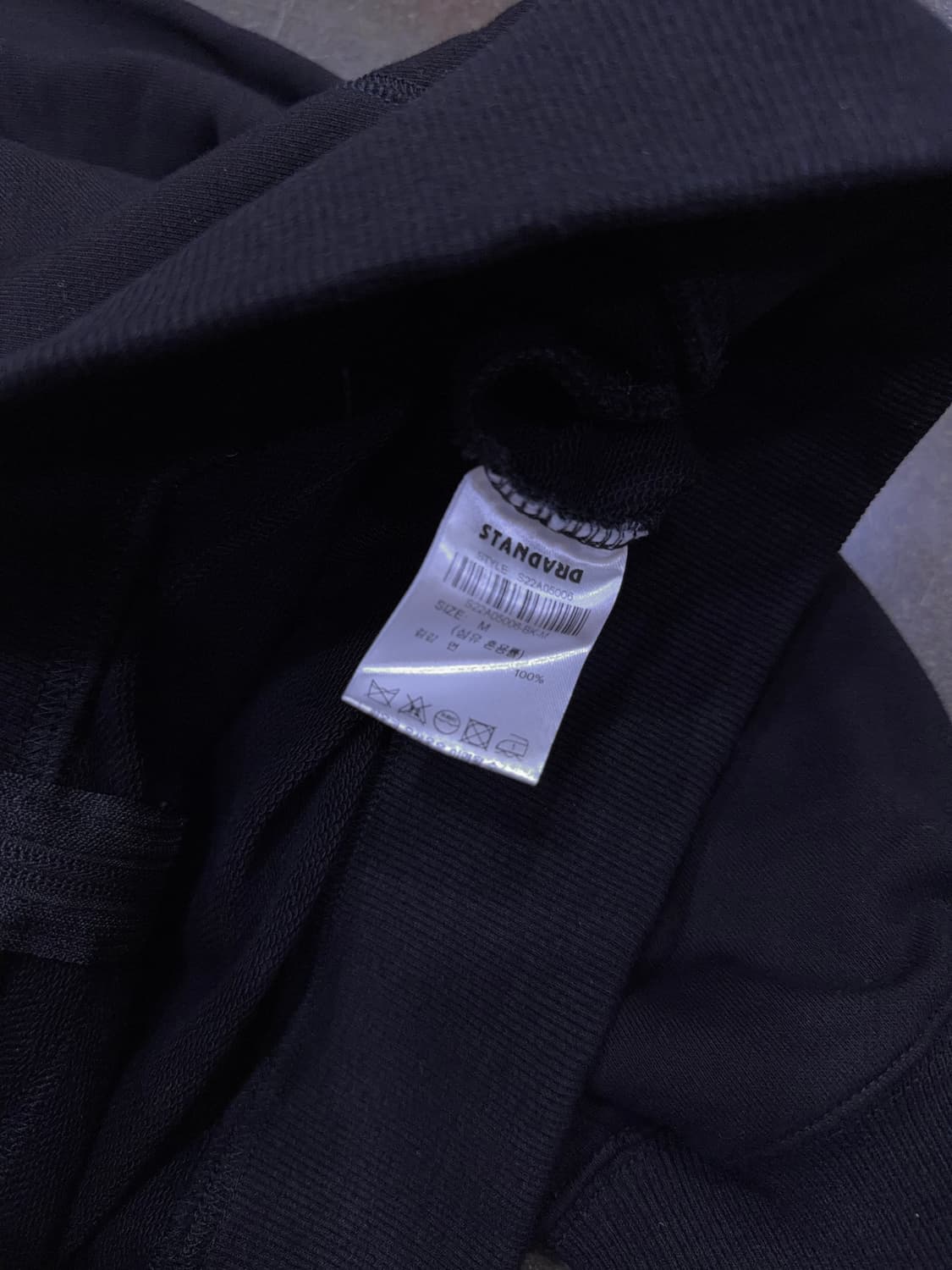 제너럴아이디어 엠브로이더 로고 자수 후드티 후디 블랙 M 상품이미지10