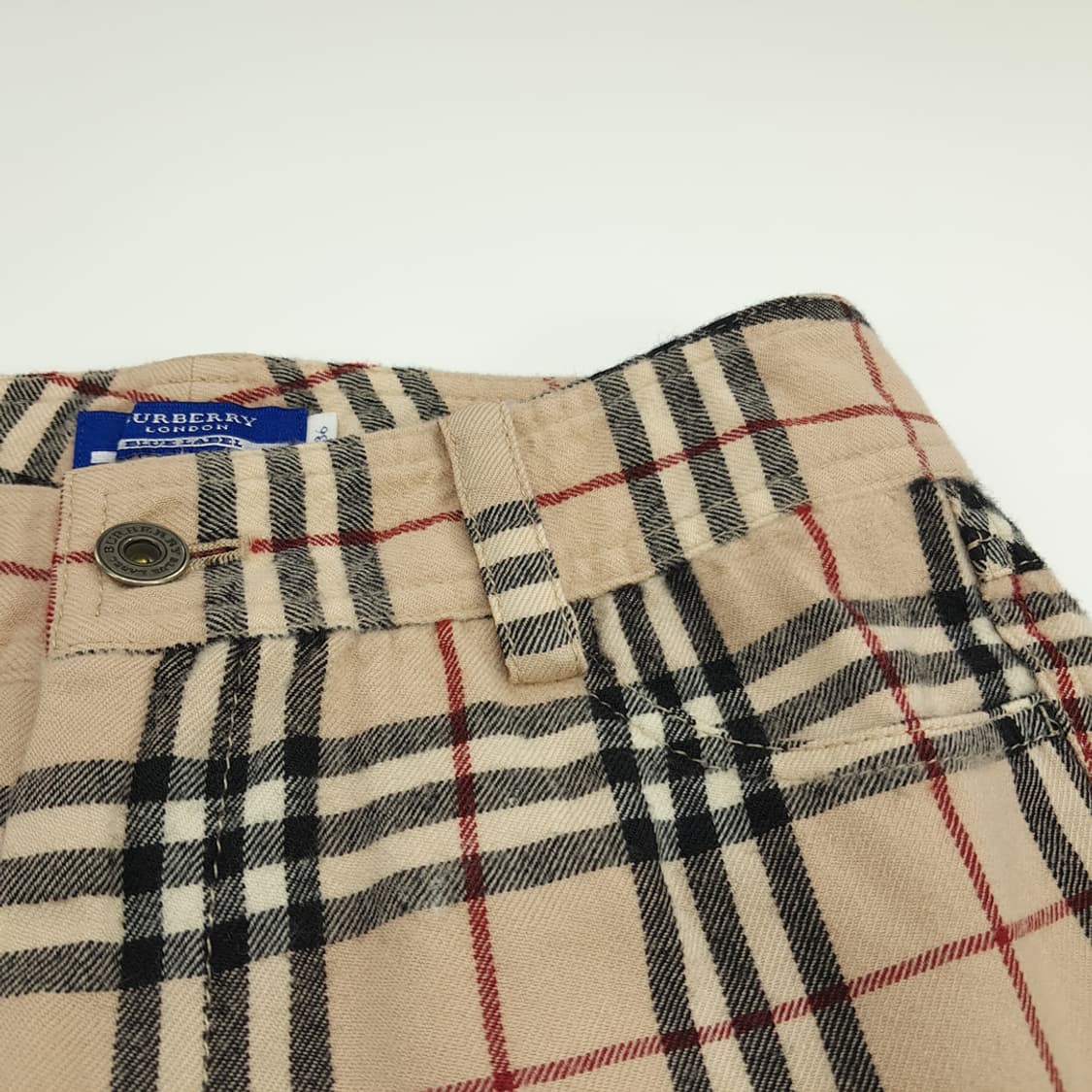 CN729W S 버버리 런던 블루라벨 일본판 노바체크 플란넬 롱팬츠 상품이미지3