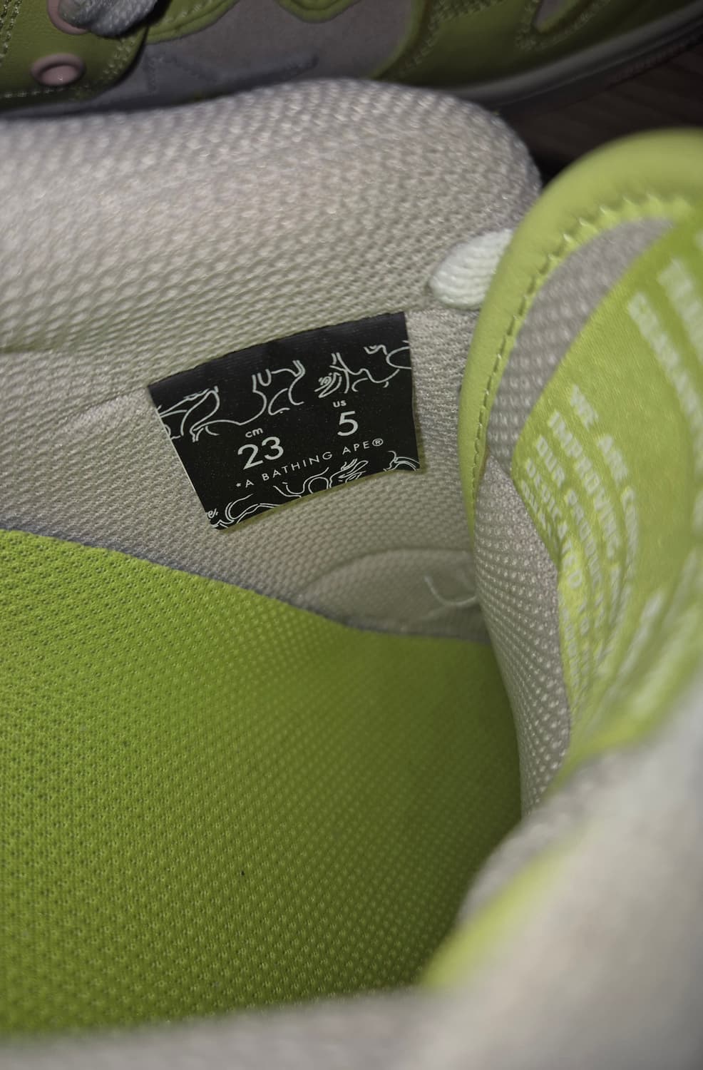 핀터 대대장 💖 BAPE 스케이트 스타 레더 UK 5 상품이미지3