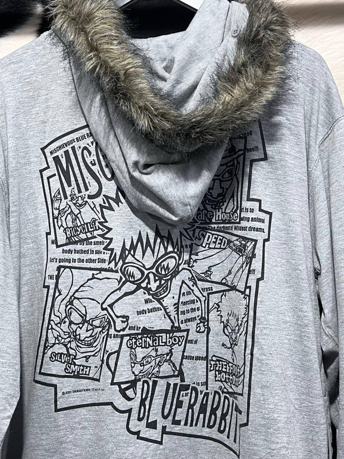 프린팅 퍼 후드집업 상품이미지7