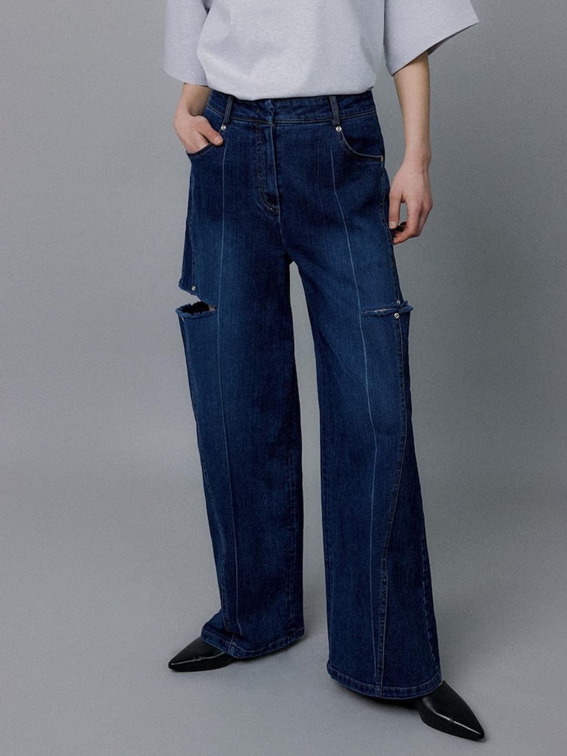 EPINGLER Side Cut Out Jean - Dawn Blue 상품이미지4