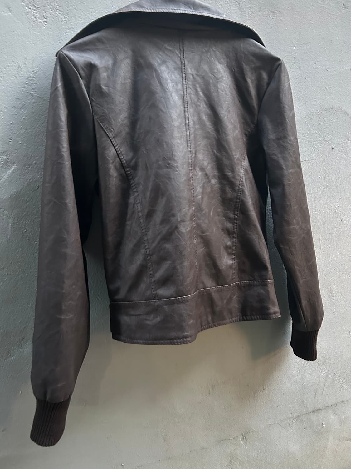 2000s VTG 다크브라운 라이더 가죽자켓 상품이미지2