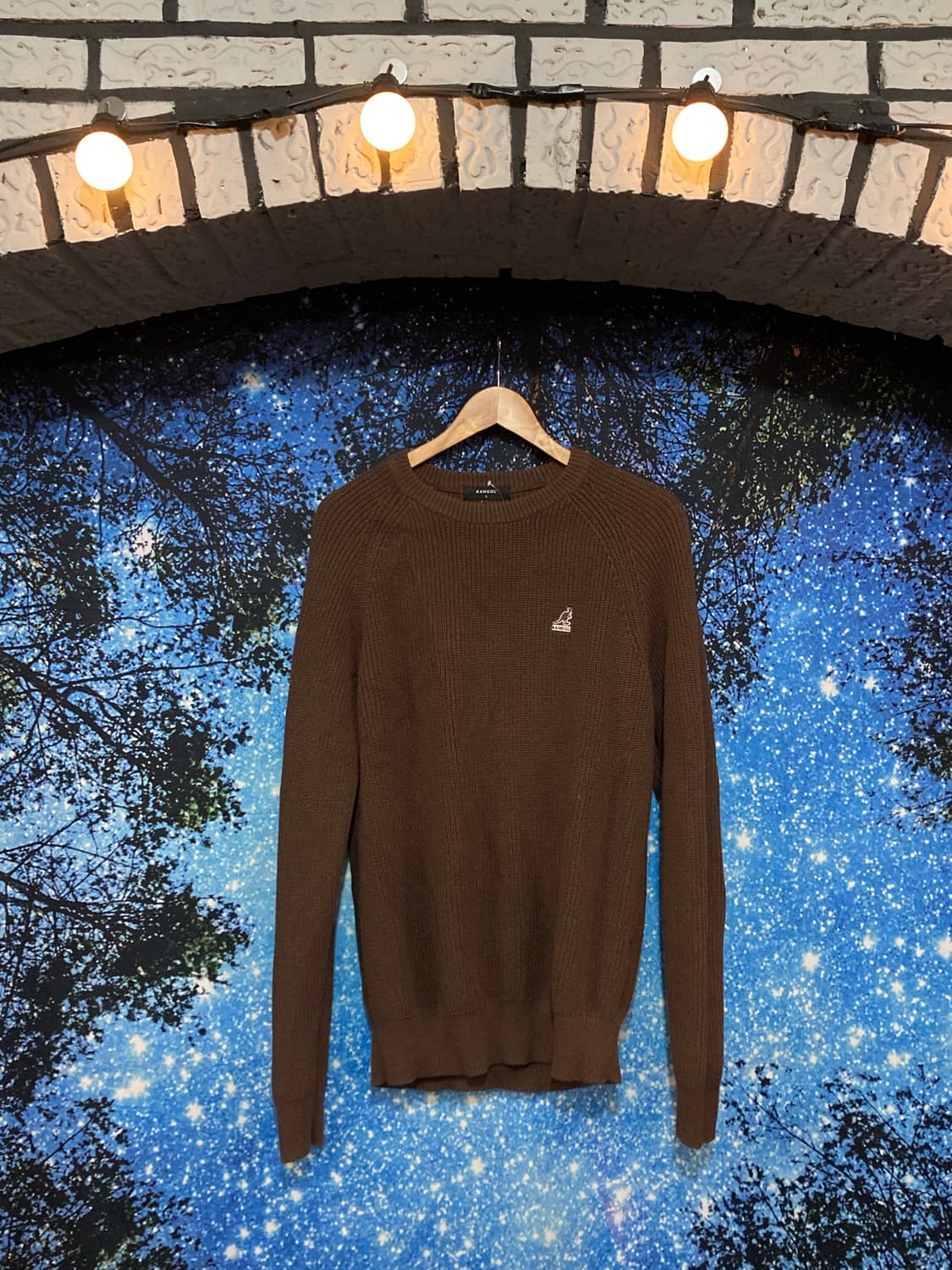 ⚜️KANGOL(캉골) 브라운 니트 스웨터 상품이미지1