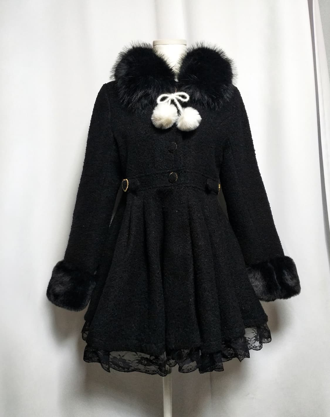 양산형지뢰계 코트 달천대장 히메로맨틱갸루 핀터깔 로리타 스나계 펑크일브 상품이미지1