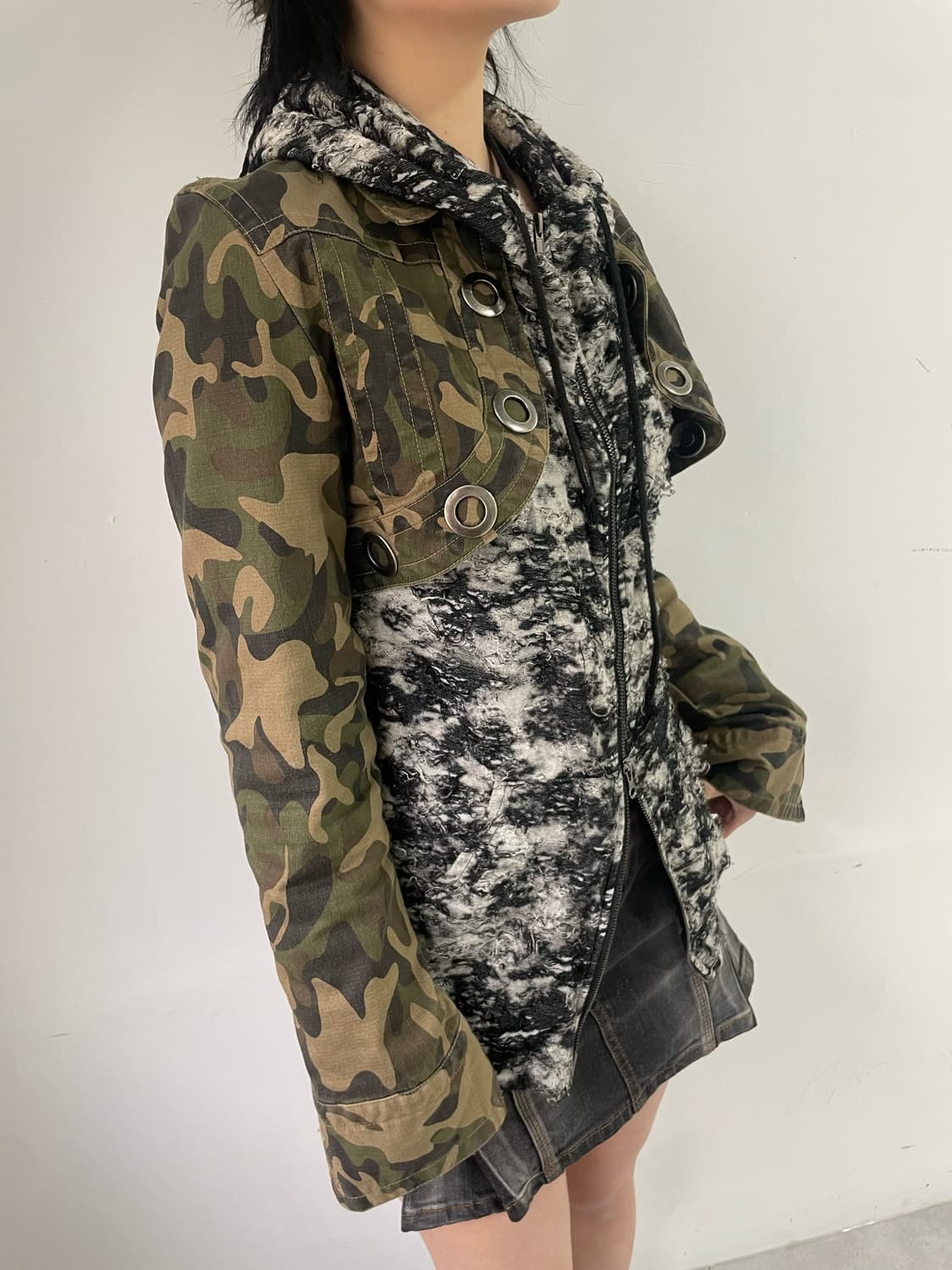 Camo detail bolero jacket 상품이미지4