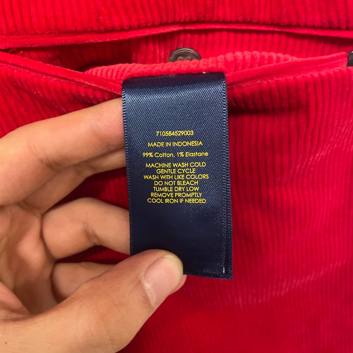 폴로 랄프로렌 데드스탁 레드 슬림 핏 코듀로이 팬츠 N299 상품이미지8