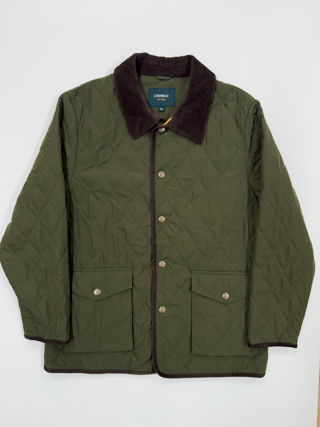 코듀로이 카키 퀄팅자켓 상품이미지1