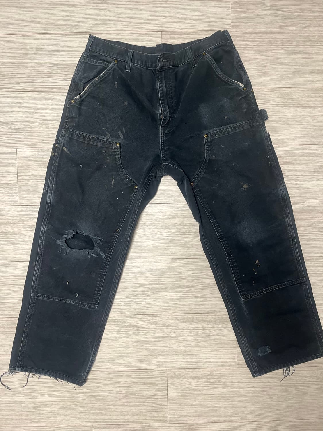 OG 칼하트 블랙 더블니 팬츠 칼하트 하드페이드 썩블니 상품이미지1