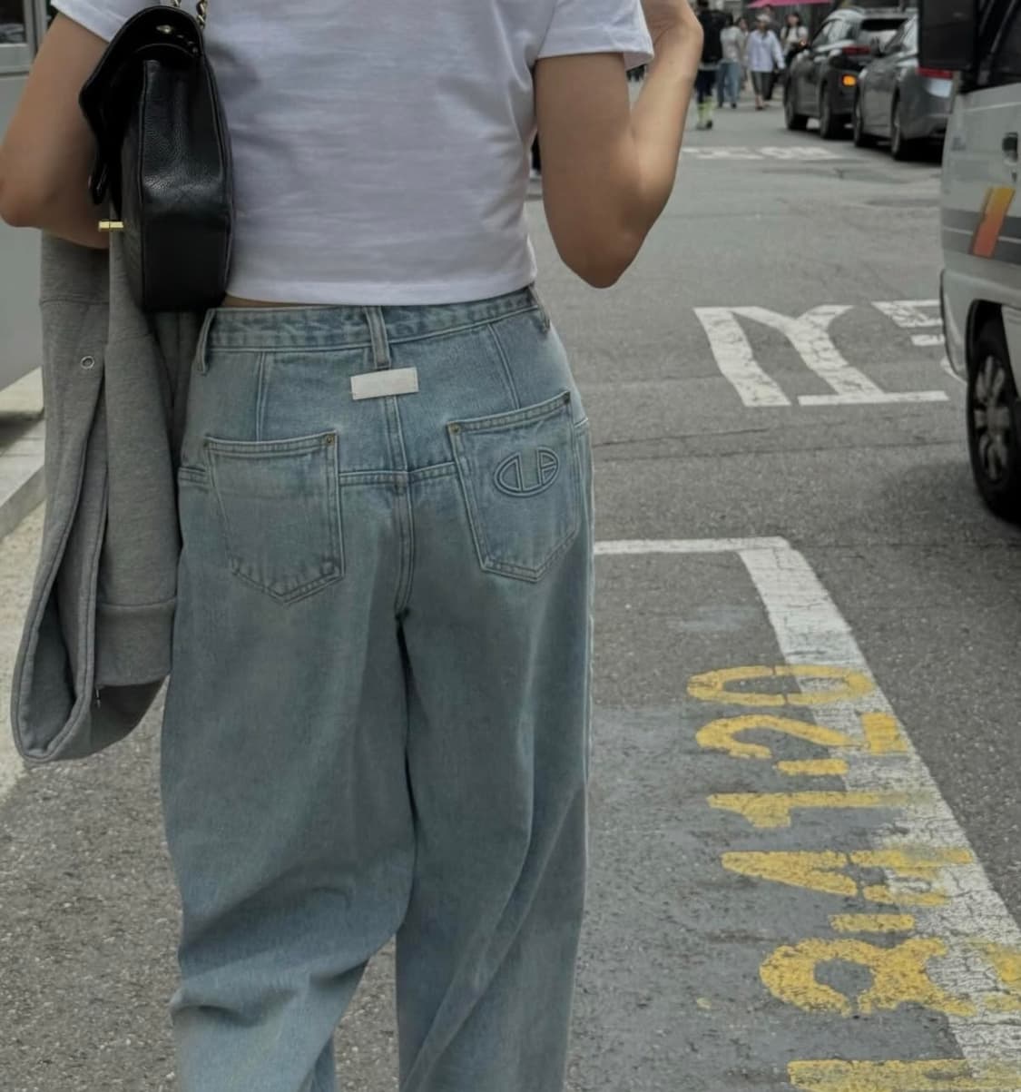 [새 상품] 돈비레잇 투턱 와이드데님 연청 xs 상품이미지1