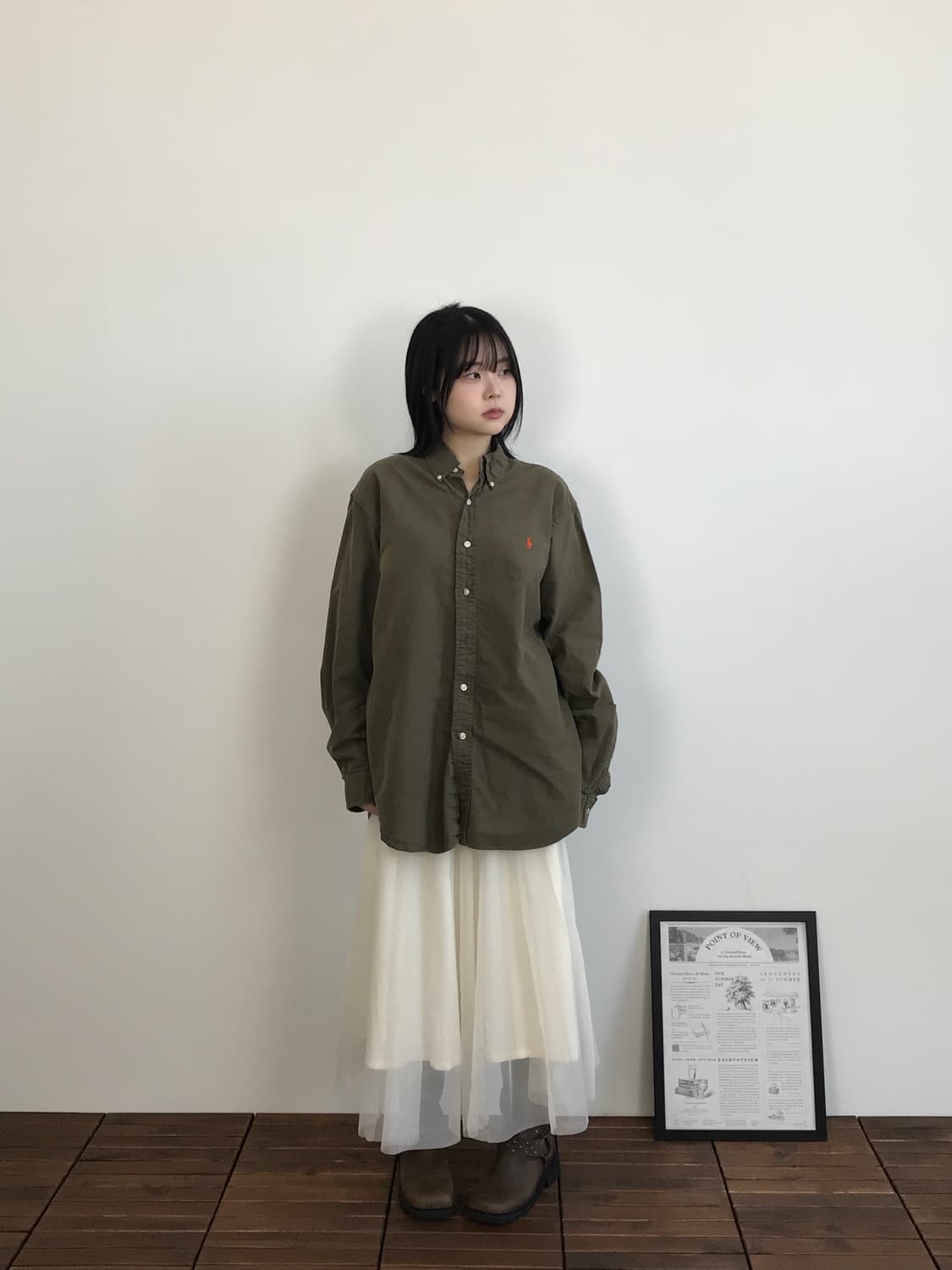 Polo Ralph Lauren Oxford Shirt Khaki 상품이미지1