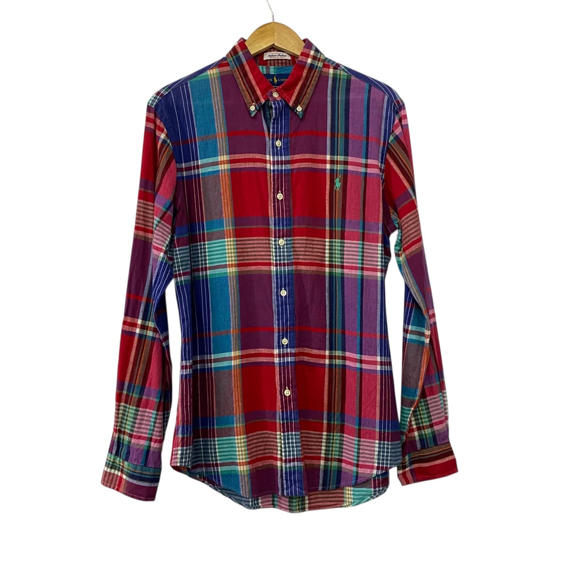 폴로 랄프로렌 인도산 체크 긴팔셔츠 (M) 상품이미지1