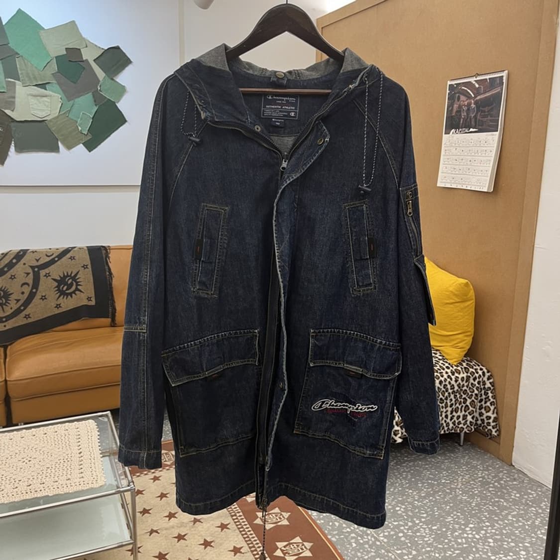 챔피온 올드스쿨 레트로 빈티지 데님 야상 자켓 100 C09892 상품이미지3