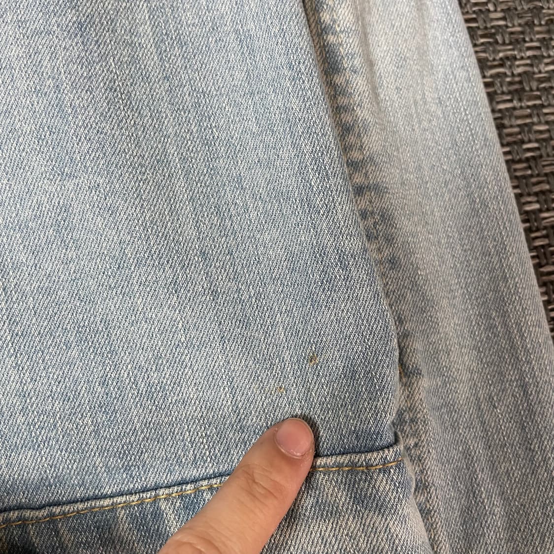 리바이스 연청 워싱 스판 데님 자켓 L 상품이미지6