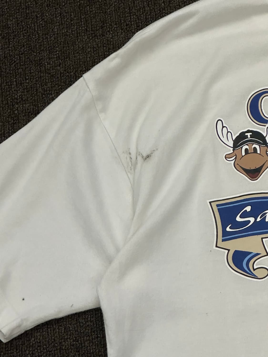 L)캡틴 산타 빈티지 빅프린팅 화이트 반팔 상품이미지7