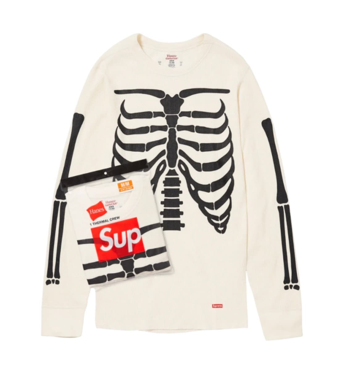 슈프림 헤인즈 본즈 써멀 크루 내츄럴 (XL) 상품이미지1