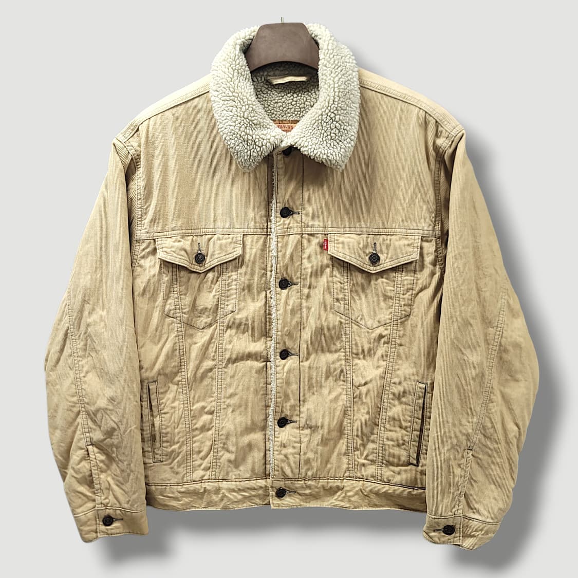 [L] 리바이스 카멜 코듀로이 쉐르파 트러커 자켓 상품이미지1