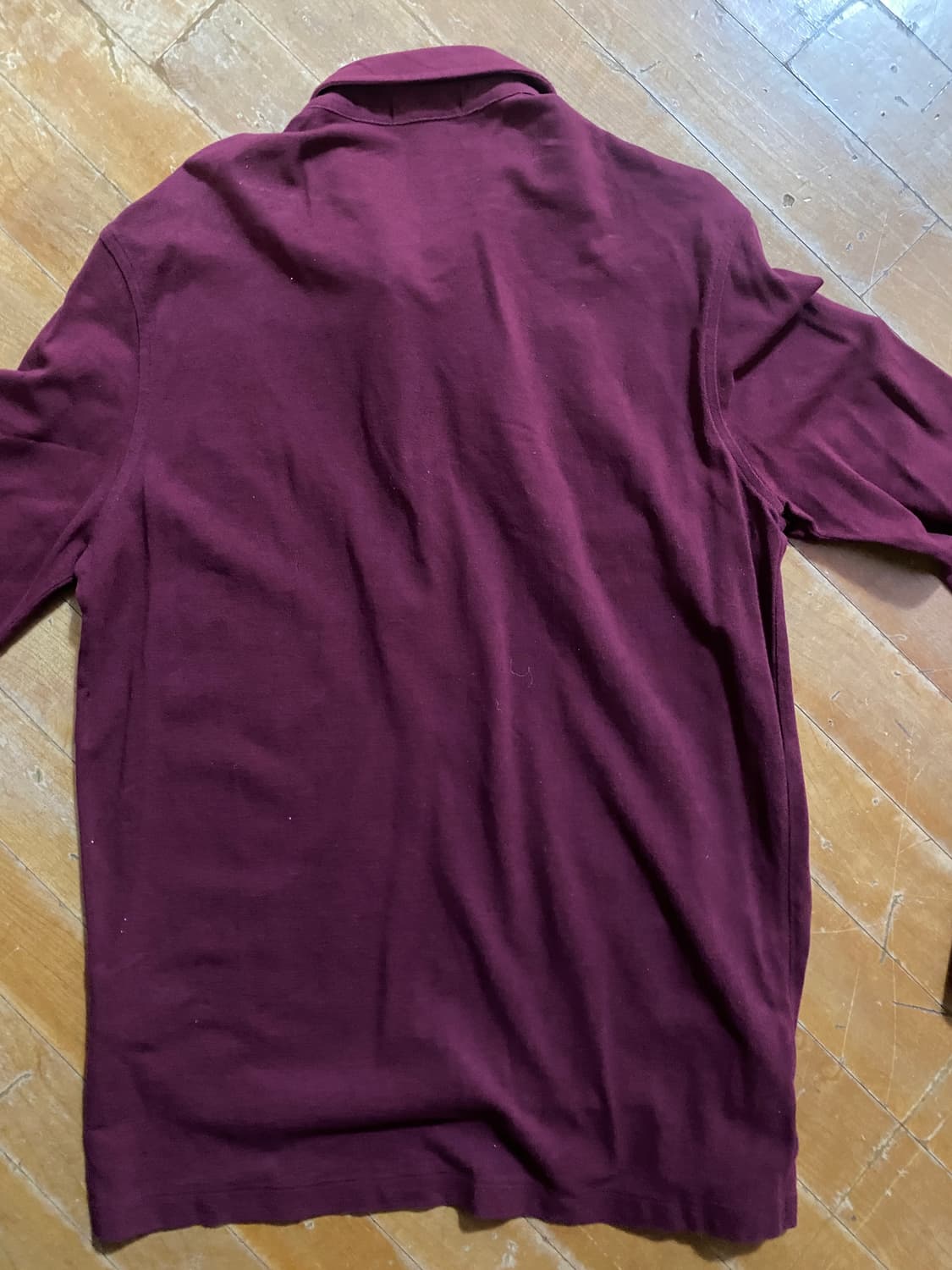 폴로 랄프로렌 버건디 긴팔 카라티 M (100) 상품이미지6